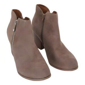 Style Co Masrinaa Taupe Block-Heel Ankle Boots Women 10M